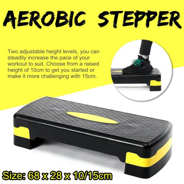 Fitness Aerobic Step Einstellbare rutschfeste Cardio Yoga Pedal Stepper Gym Workout Übung Fitness Aerobic Step Ausrüstung 100 kg