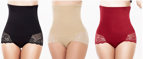 

women high waist body shapers lingerie seamless tummy waist slimming briefs shapewear girdle panties traine, Black;white