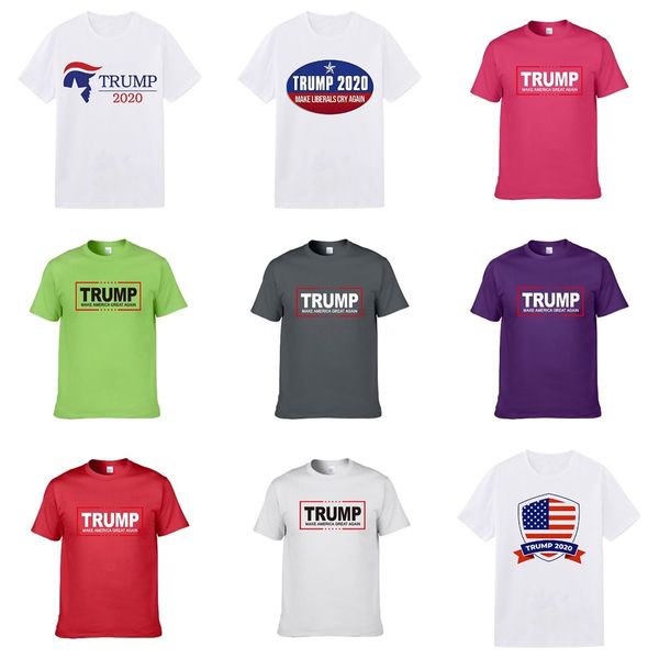 

new fashion 2020 designer trump t shirts mens clothing tee shirt fashion summer tide braned letters printed casual men shir mt46 #698, White;black