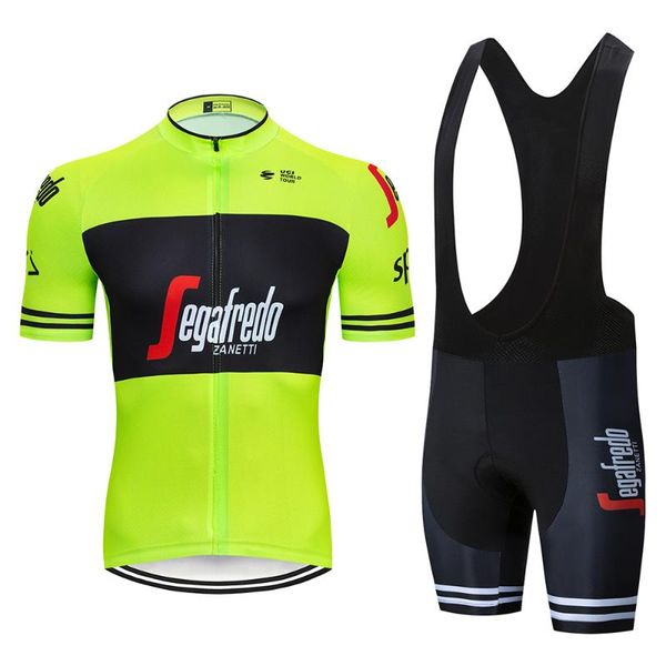 

cycling clothing fluorescent yellow treking pro team short sleeve summer cycling clothing breathable and quick-drying strap suit, Black;blue