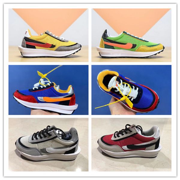

2019 новый sacai ldv waffle daybreak kids кроссовки университетский синий дель соль младенческая малыша спортивный мальчик кроссовки для дев, White