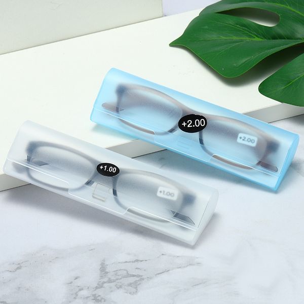 

dfbla frosted plastic box simple and light myopia presbyopic box fresh translucent high glasses case presbyopic glasses case quality can be