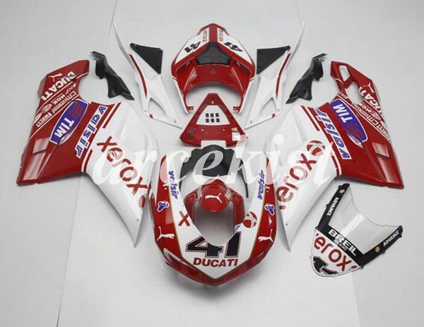 

4 подарков нового abs инъекция полных обтекатели комплекты подходят для ducati 848 1098 1198 1198s 2007 2008 2009 2010 2011 2012 body набора