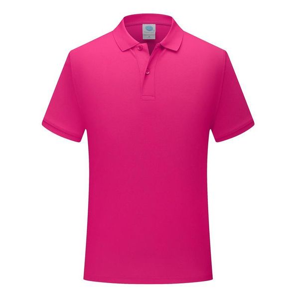 

new classic solid color short-sleeved men and women with comfortable and breathable pink polo shirt uniform sd-7911-172, Black