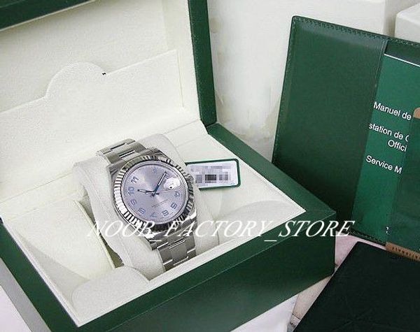 

new factory sales 2813 automatic movement 40mm new mens ss / 18k white gold grey arabic ii model 116334 serial with original box, Slivery;brown