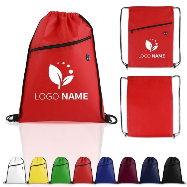 

123979 100pcs/lot 80g non woven drawstring bags solid color portable sports bag outdoor backpack gym drawstring shoes bag clothe