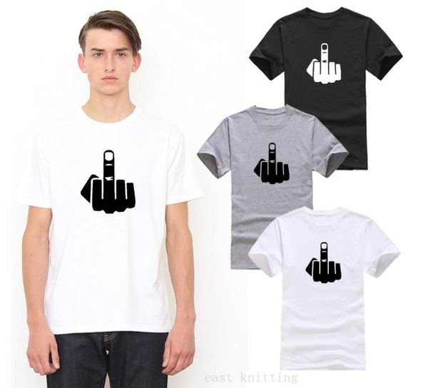 

new simple fun creative finger print style men's t-shirt fashion dress, White;black