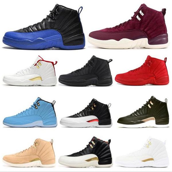 

12s white gray gym cherry red flu game basketball shoes women men 12 taxi playoff french blue sneakers sports shoes 11