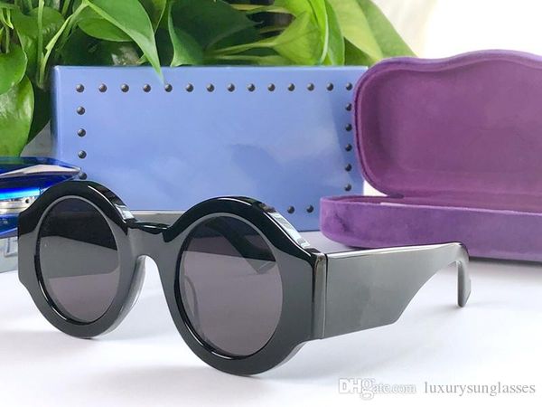 

popular new selling designer sunglasses for women men 0629 round plate full framework fashion lady generous style uv400 lens, White;black