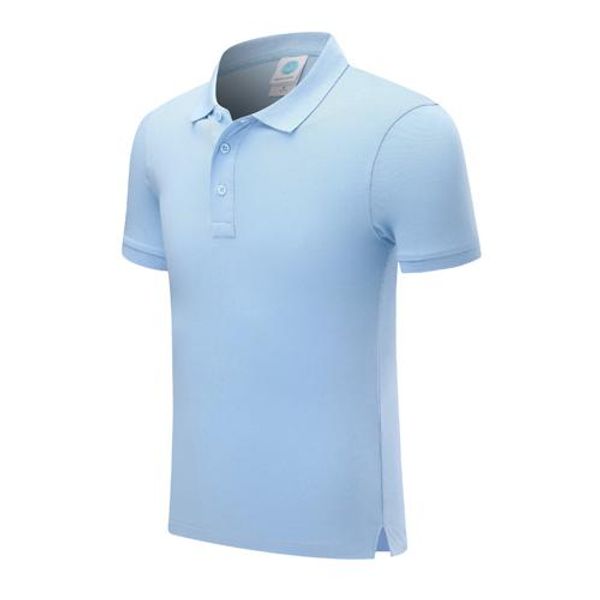 

classic 2019 nanometers easy to shrink new short sleeve cotton t-shirt uniforms light blue mens and women polo sd-7988-281, Black