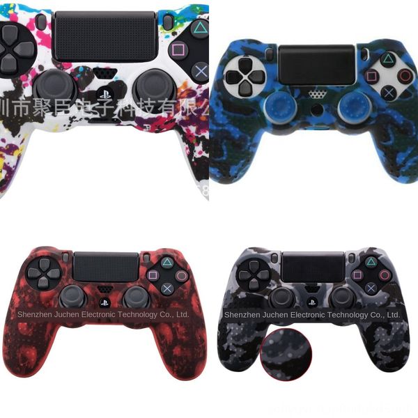 

htpcf camouflage soft dualshock cover case protection skin for ps4 silicone 4 controller