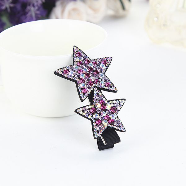 

women's lovely set auger contracted stars a word with portable lady tire wholesale hair accessories manufacturer, Slivery;white