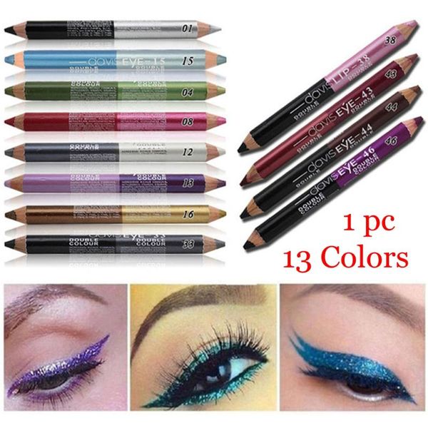 

1pcs waterproof 12 colors highlighter glitter eyeshadow eyeliner pen makeup durable sweatproof double-ended eyes pencil makeup