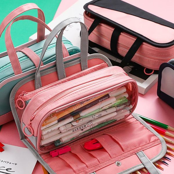 

new multifunctional pencil bag waterproof oxford detachable kawii bag pen casewash for school case for girls cosmetic p z0h7