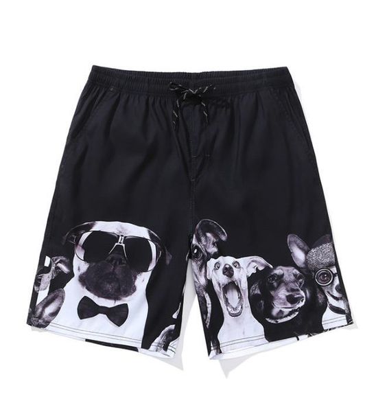 

springs mens shorts beach pants quick drying breathable fifth trousers fashion loose mens clothing plus size, White;black