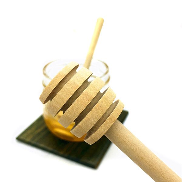 

1pc практические длинной ручкой вуд мед spoon смешивание стик ковш для honey jar принадлежности кухонные инструменты