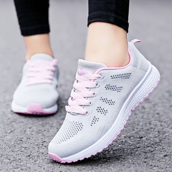 

fashion breathable flat shoes women white sneakers for women lace up casual sports walking shoes ladies shoes zapatos de mujer