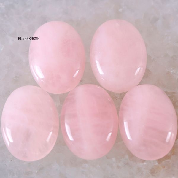 

for jewelry making necklace pendant bracelet earrings 18x25mm oval natural stone bead pink crystal cab cabochon 5pcs k573, Silver