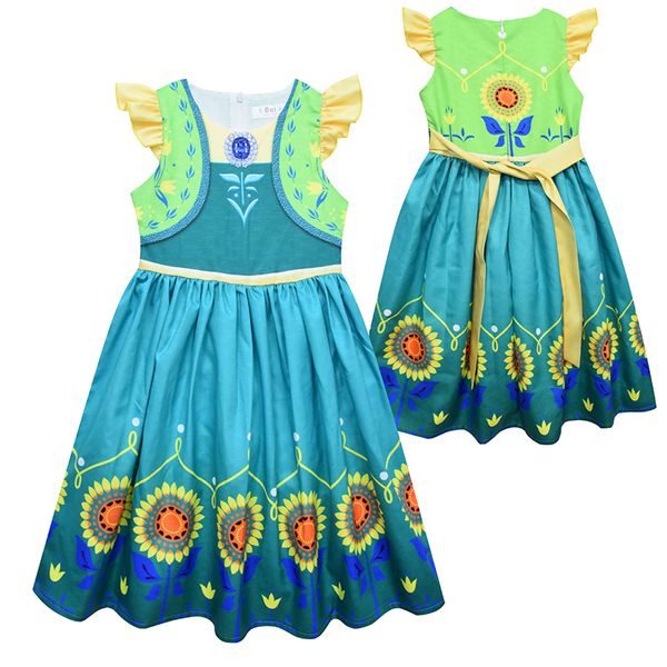 

детская одежда для девочек зеленый принцессы платье детей элегантный красивые платья cosplay партии принцессы костюм бутик одежды младенца, Red;yellow