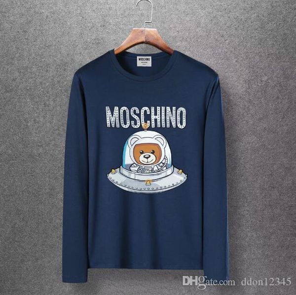 

2019 spring and autumn, men's t shirt sweatshirt long sleeves, wear inside and outside match, pure cotton breathable, rd0, White;black