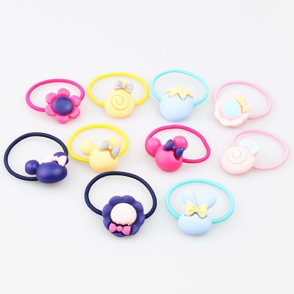 

20pcs/lot girls kawaii elastic hair bands headwear scrunchies rubber bands headbands hair accessories new born baby band, Slivery;white