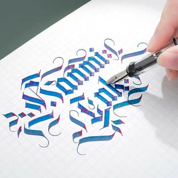 

parallel calligraphy fountain pen ink pen gothic arabic italic 0.7/1.1/1.5/1.9/2.5/2.9mm caligraphy stationery office supplies