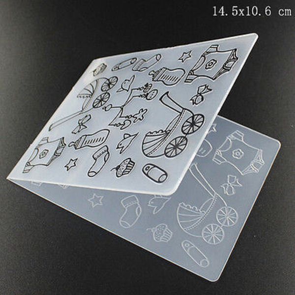 

plastic mold folding transparent christmas cards diy embossing folder scrapbook