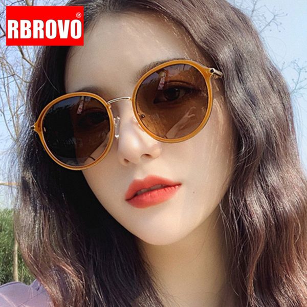 

rbrovo round retro glasses women vintage sunglasses women glasses women/men oval designer feminino, White;black