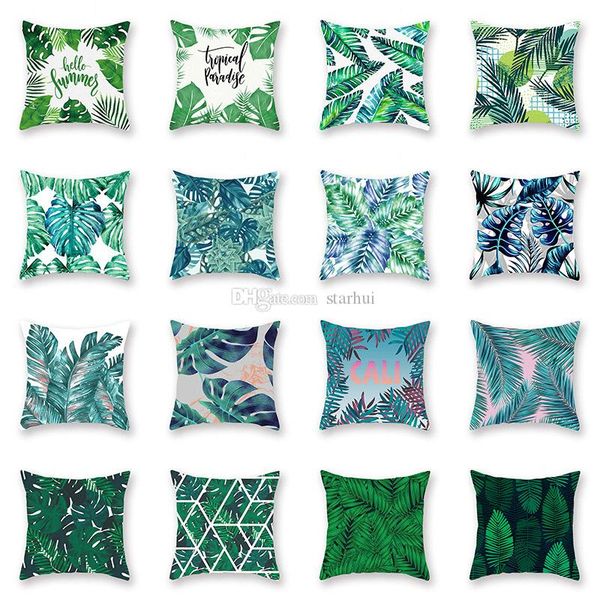 

tropical plant pillowcase cushion cover glamour square pillow case cushion cover home office sofa car decoration dhl wx9-1243