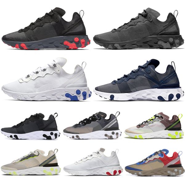 

wholesale react element 87 55 running shoes men women red orbit light beige moss mens trainers sports sneakers for size 36-45