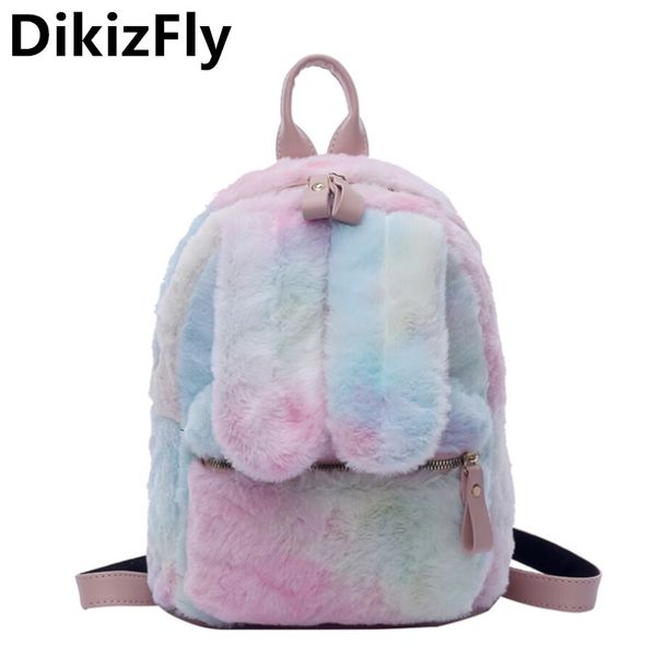 

dikizfly winter wool women backpacks small school bags for teenage girls backpack women mochila feminina 2019 sac a dos femme