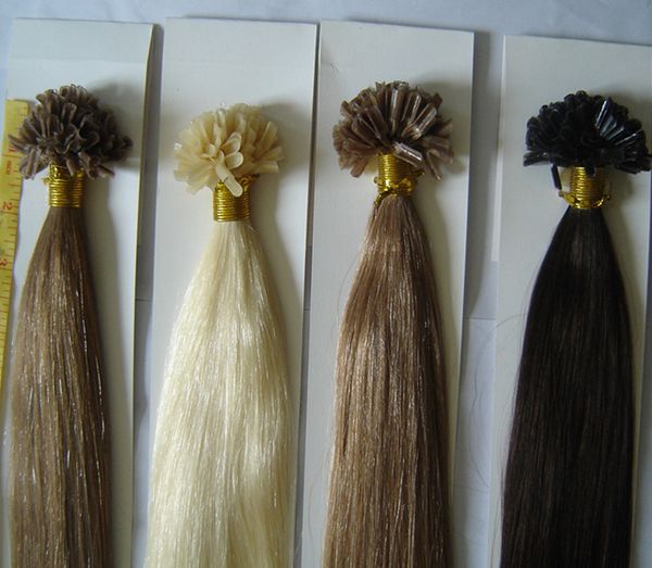 Pre Bonded Keratin U Tip Nail Tip Hair Extensions Remy Human Hair
