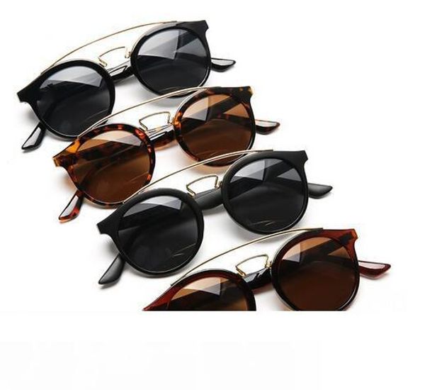 

summer new women fashion metal coating sunglass round frame driving glasses women riding glass beach eye wear oculos sunglasses 4colors, White;black