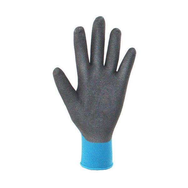 

garden housework gloves waterproof durable nylon with nitrile sandy coated protection safty glove - xlsoft, comfortable, anti-slip and wear
