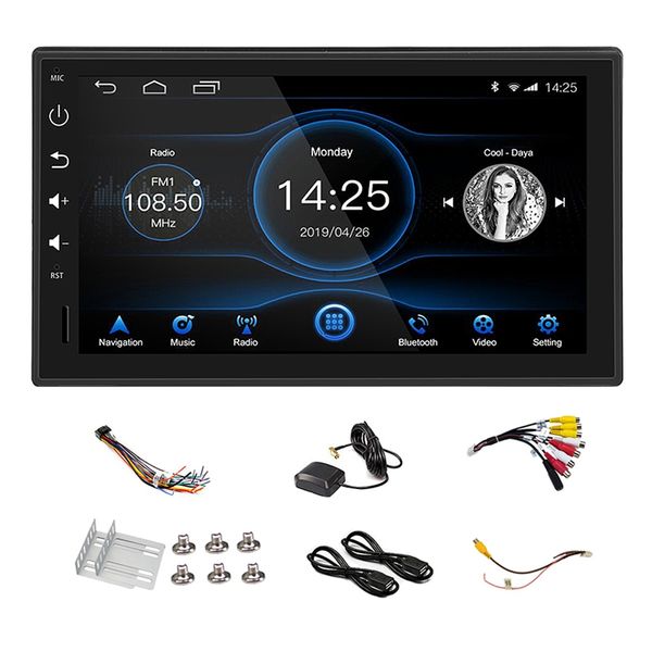 

1din 7 inch android 8.1 eight core car stereo radio capacitive press screen 4g+ 32g gps navigation bluetooth usb sd player car dvd