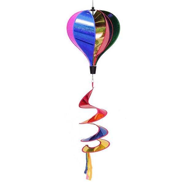 

colorful air balloon wind spinner rainbow sequins windsock striped outdoor yard party festival celebration decoration