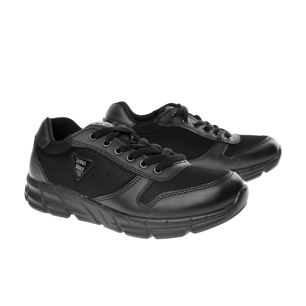 

john may women's sneaker mk-jg9038ts s. leather black