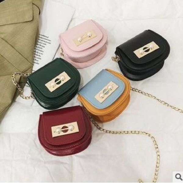 

women's bag 2020 new mini bag foreign style net red pearl saddle chain shoulder messenger
