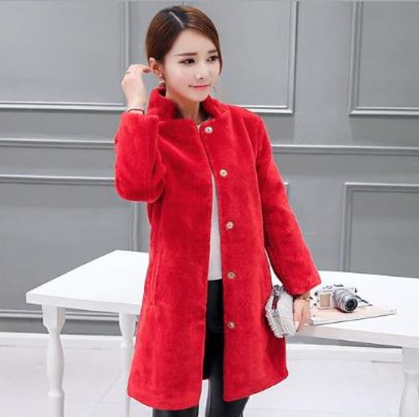 

vetement 2019 winter women's faux fur coat artificial fur overcoat furry jacket femme plus size furry fake outwear z97, Black