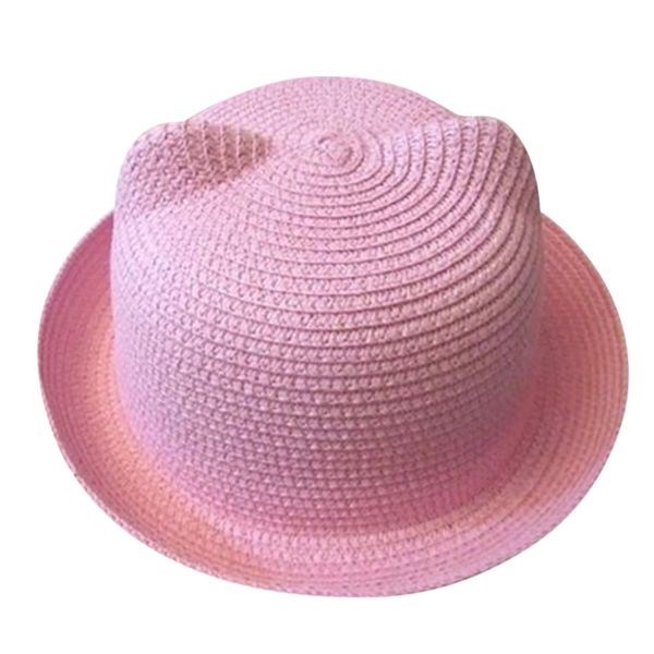 

лето детские hat cap дети дышащего hat straw hat дети czapki dla dzieci вскользь шапки для новорожденной моды милых младенцев, Yellow