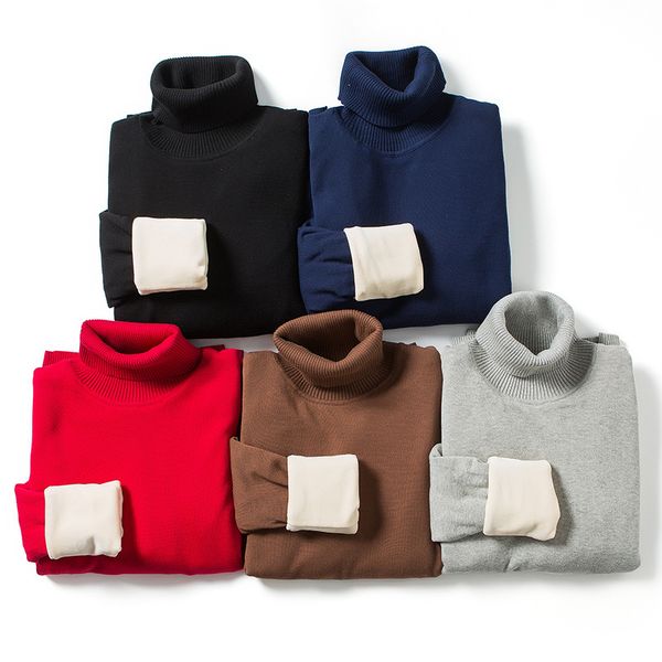 

autumn winter korean turtleneck sweater men casual knitted boys sweaters plus size male pullover thick warm vintage xxxl 4xl, White;black