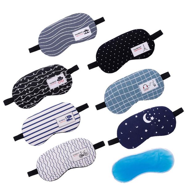 

comfortable cotton soft eye aid sleep mask with ice compress gel travel rest party eye shade cover blindfold party mask