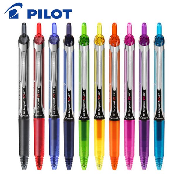 

japan pilot v5 rt hi-tecpoint rollerball pen 0.5mm bxrt-v5 4 colors office and school stationery