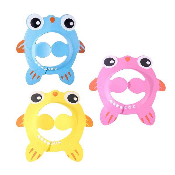 

3x cute baby bath cap for toddler shower caps bathroom shampoo accessories