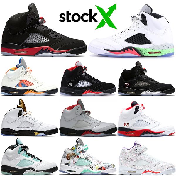 

wholesale 2020 men jumpman basketball shoes 5s pro stars bred sup black white fire red wings trainers mens sports designer sneakers