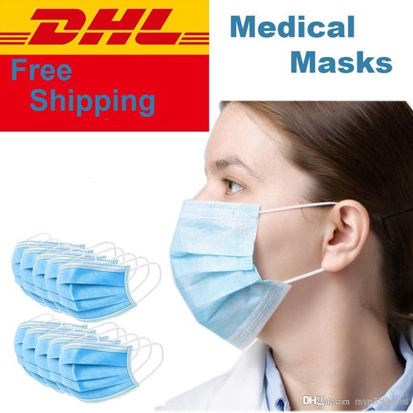 

дхл! одноразовая маска 3-слойная защитная маска для лица anti pm2. 5 adult breathable facial dust mask in stock ship in 24hrs