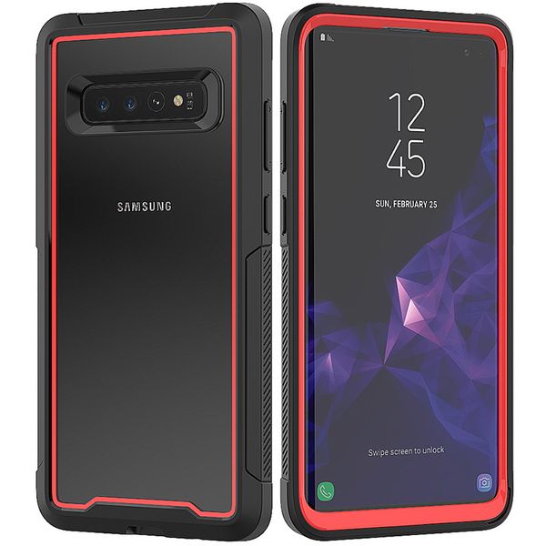 stoßfeste Handyhüllen Hybrid Armor Case Carbon Handyhülle für Samsung Galaxy S10 10e Plus iPhone 11 Pro Max 6 7 8 Plus