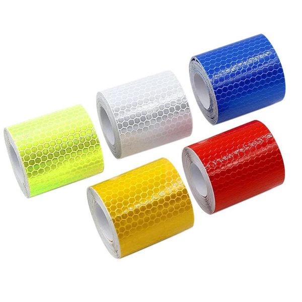 

2pcs 5cm*3m safety mark reflective car sticker self adhesive warning sticker auto motorcycle bicycle wheel tire tyre strip film