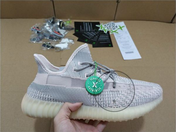 

2020 x stock kanye west v2 reflective running shoes women mens trainers black angel reflective sport jogging walking sneakers shoe arthur