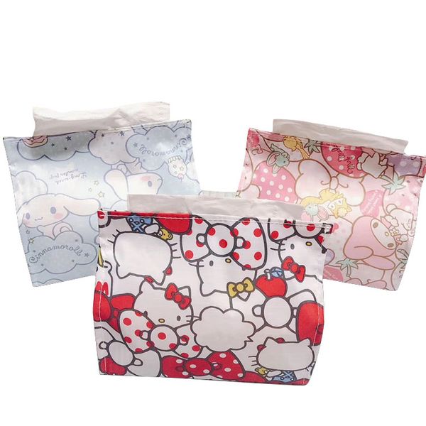 

5 pcs cartoon my melody twin stars doraemon home car removable tissue paper box napkin holder